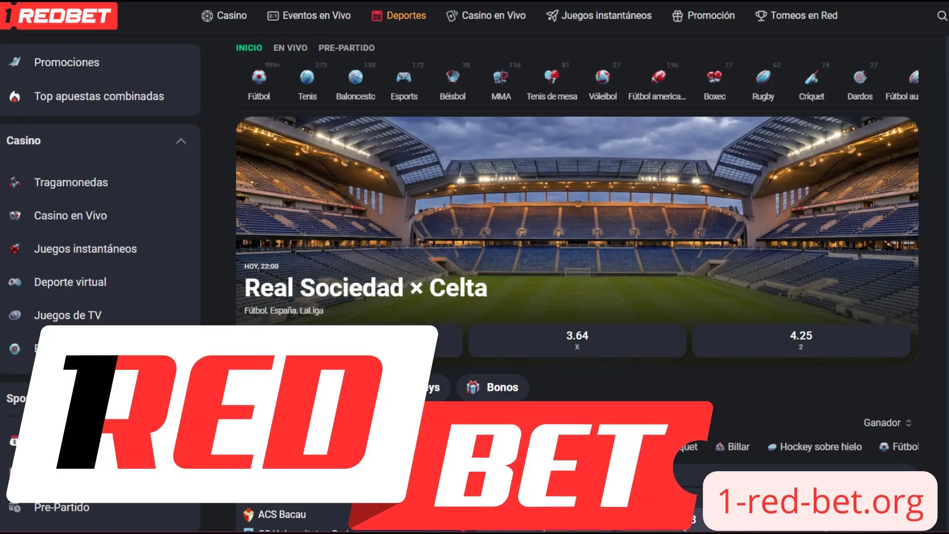 Apuestas deportivas en 1RedBet Chile
